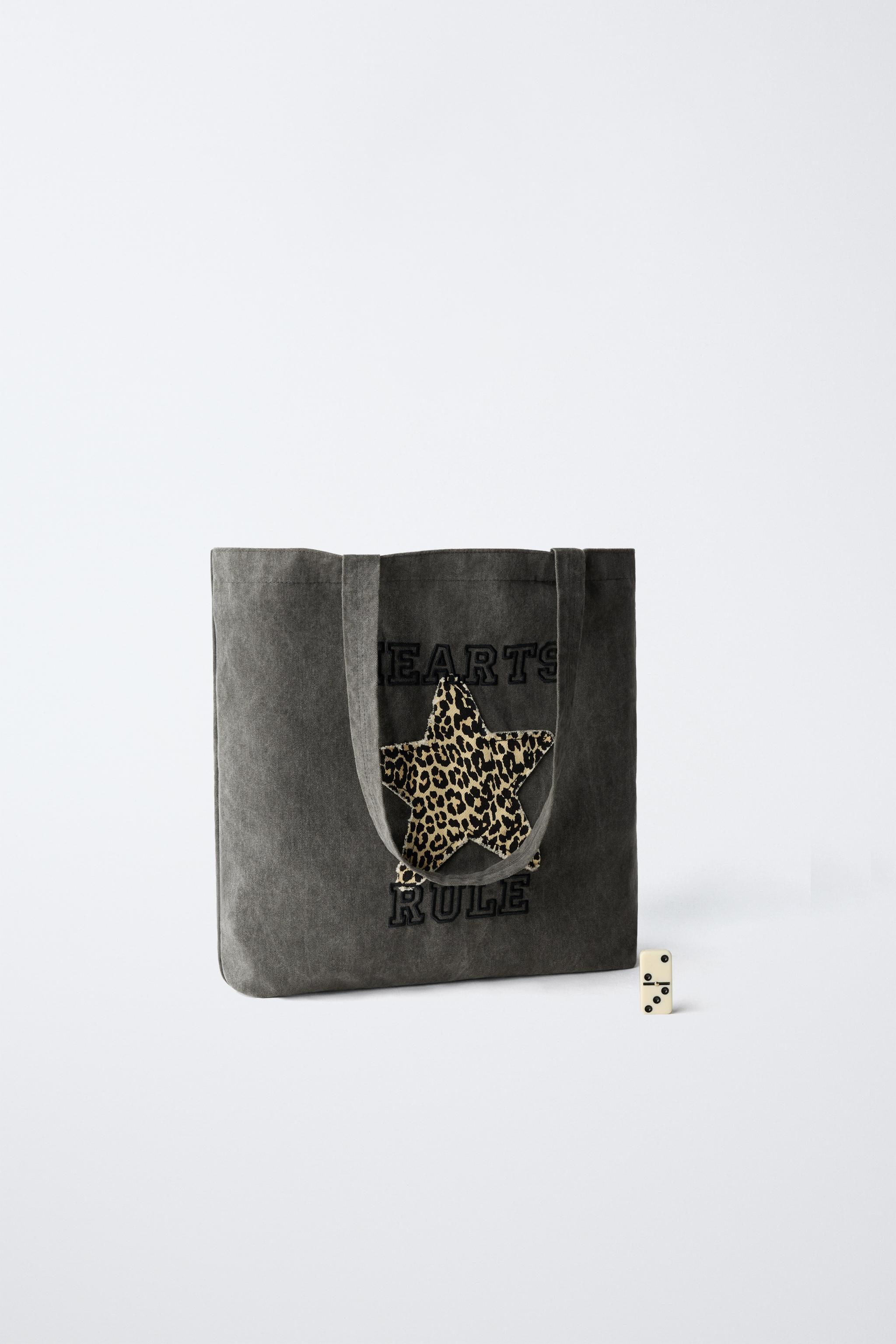 SAC SHOPPER EN DENIM AVEC ÉTOILE